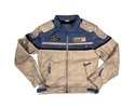 Warson Motors - Herren Flat Track Leather Jacket, blau