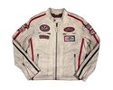 Warson Motors - Herren Daytona Leather Jacket, smoke white