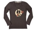 Warson Motors - langärmeliges Damen T-Shirt Speed wolf, carbone