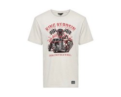 King Kerosin - Herren T-Shirt DRAGSTRIP, offwhite