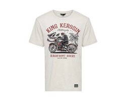 King Kerosin - Herren T-Shirt Beachfront riders, offwhite