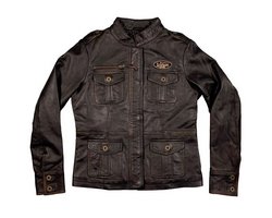 Warson Motors - Damen Lederjacke Spitfire, Brown Rub Off