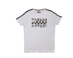 Warson Motors - Herren T-Shirt checkered flag, white