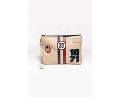 CLASSIC LEGEND MOTORS - Steve McQueen Handgelenktasche Jim, Leder, ecru