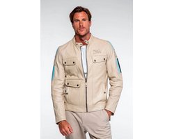 CLASSIC LEGEND MOTORS - Le Mans Lederjacke Lagache, ecru
