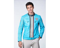 CLASSIC LEGEND MOTORS - Steve McQueen Lederjacke Liam, norse blue, Gr. L*