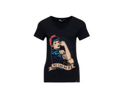 Queen Kerosin - Damen T-Shirt " We can do it", schwarz