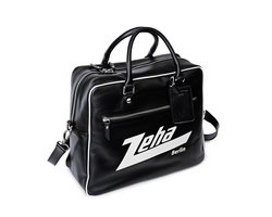 ZEHA BERLIN - Sporttasche, Nappa-Leder, schwarz /cremeweiss