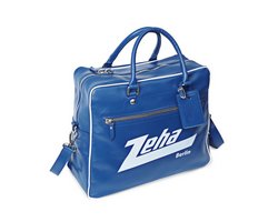 ZEHA BERLIN - Sporttasche, Nappa-Leder, blau /cremeweiss