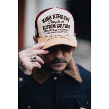 King Kerosin - Herren Trucker Cap "Kustom Kulture", senf & yellow 
