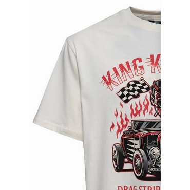 King Kerosin - Herren T-Shirt DRAGSTRIP, offwhite 