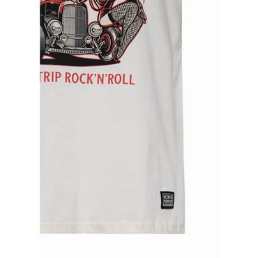 King Kerosin - Herren T-Shirt DRAGSTRIP, offwhite 