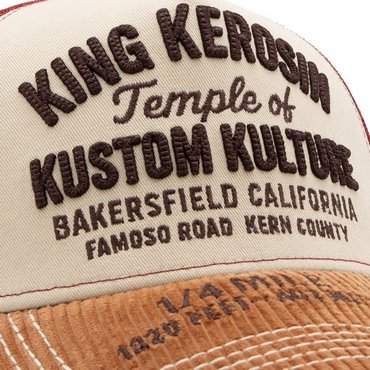 King Kerosin - Herren Trucker Cap "Kustom Kulture", senf & yellow 