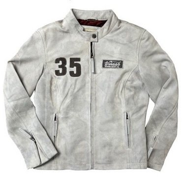 Warson Motors - Damen Lederjacke Gran Turismo, off white 