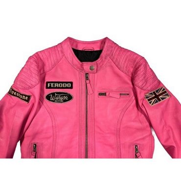 Warson Motors - Feinste Damen Lederjacke aus Lammleder im tollen Vintage-Look 