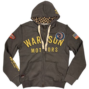 Warson Motors - Damen Hoodie Indian 52, grey 