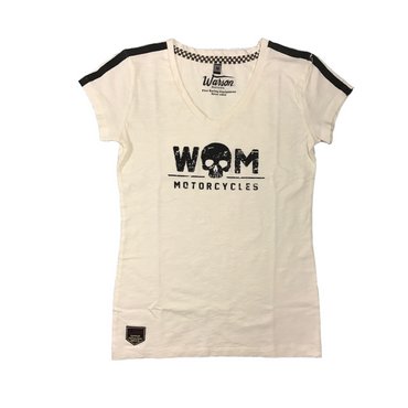 Warson Motors - Damen T-Shirt Motorcycle, off-white 