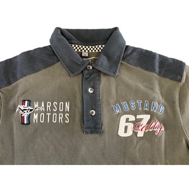 Warson Motors - Herren Polo-Shirt Polo Mustang Sally, olive 