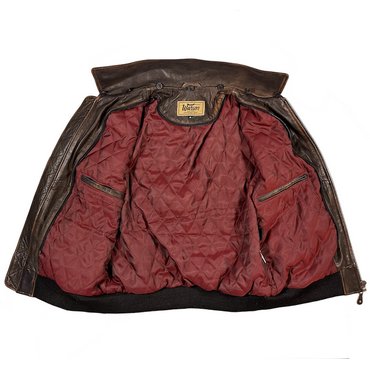 Warson Motors - Herren US Navy Tomcat Leather Jacket, brown 