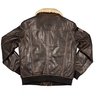 Warson Motors - Herren US Navy Tomcat Leather Jacket, brown 