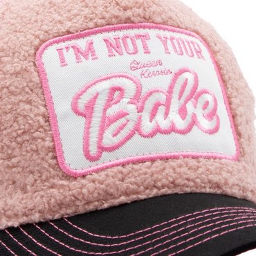 Queen Kerosin - Damen Truckercap / Teddy Cap  "I'M NOT YOUR BABE", rose 