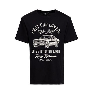 King Kerosin - Herren T-Shirt DRIVE IT TO THE LIMIT, schwarz 