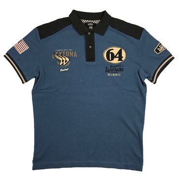 Warson Motors - Herren Polo-Shirt Daytona 64, blue 