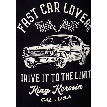 King Kerosin - Herren T-Shirt DRIVE IT TO THE LIMIT, schwarz 