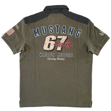 Warson Motors - Herren Polo-Shirt Polo Mustang Sally, olive 