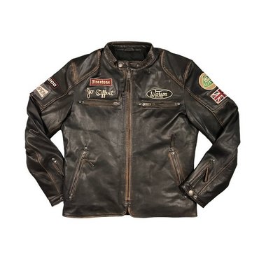 Warson Motors - Jo Siffert Herren Classic Driver Jacket, brown rub off 