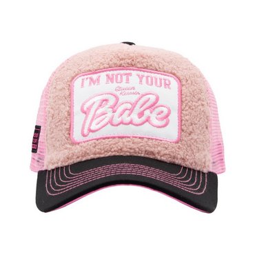 Queen Kerosin - Damen Truckercap / Teddy Cap  "I'M NOT YOUR BABE", rose 