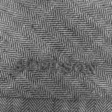 STETSON - 6 Panel Cap, graues Fischgrätenmuster 
