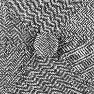 STETSON - 6 Panel Cap, graues Fischgrätenmuster 