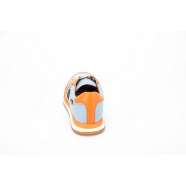 CLASSIC LEGEND MOTORS - Men's 24h Le Mans 66 Leather Sneakers, Sky Blue/Orange 