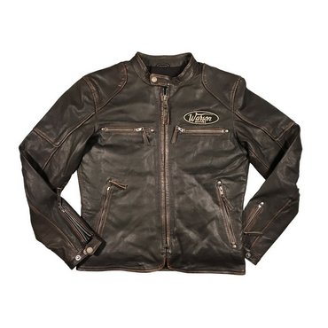 Warson Motors - Men Classic Driver Jacket, brown rub off 