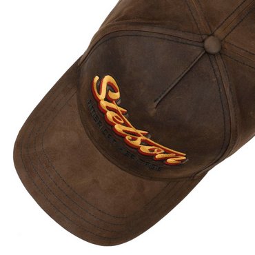 STETSON - Trucker Cap Cotton Linen Stripe, brown / olive stripe 