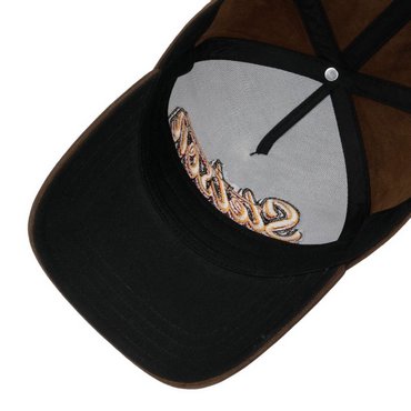STETSON - Trucker Cap Cotton Linen Stripe, brown / olive stripe 