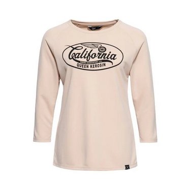Queen Kerosin - Damen 3/4 T-Shirt " California", ecru 