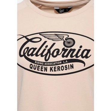 Queen Kerosin - Damen 3/4 T-Shirt " California", ecru 