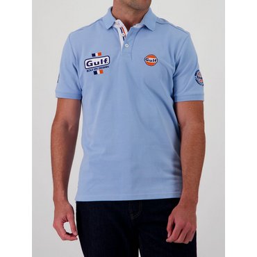GULF Racing - Herren Polo-Shirt BOLD CLASSICS, light blue 
