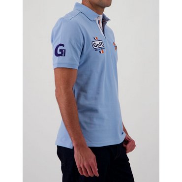GULF Racing - Herren Polo-Shirt BOLD CLASSICS, light blue 