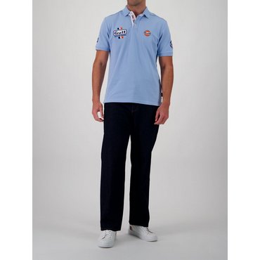 GULF Racing - Herren Polo-Shirt BOLD CLASSICS, light blue 