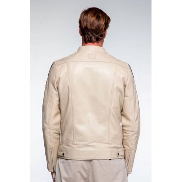 CLASSIC LEGEND MOTORS - Le Mans Lederjacke Lagache, ecru 