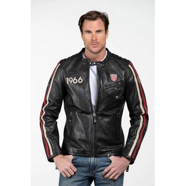 CLASSIC LEGEND MOTORS - Le Mans Lederjacke Marne, schwarz 