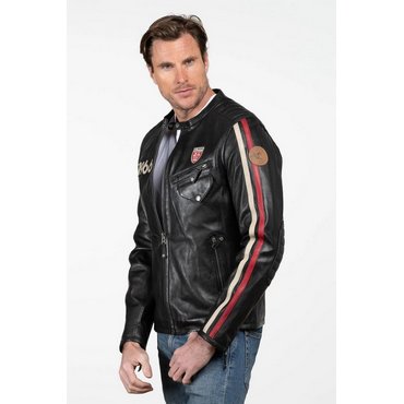 CLASSIC LEGEND MOTORS - Le Mans Lederjacke Marne, schwarz 