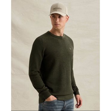 PME LEGEND - Herren Pullover aus Baumwolle/Modal mit Rundhalsausschnitt 