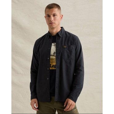PME LEGEND - Herren Oxford-Langarmhemd mit Garment-Dye-Waschung und Button-down-Kragen 