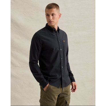 PME LEGEND - Herren Oxford-Langarmhemd mit Garment-Dye-Waschung und Button-down-Kragen 