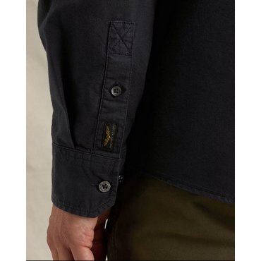PME LEGEND - Herren Oxford-Langarmhemd mit Garment-Dye-Waschung und Button-down-Kragen 