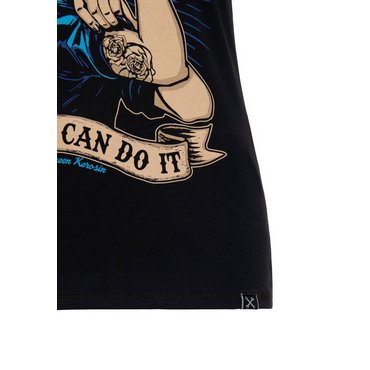 Queen Kerosin - Damen T-Shirt " We can do it", schwarz 